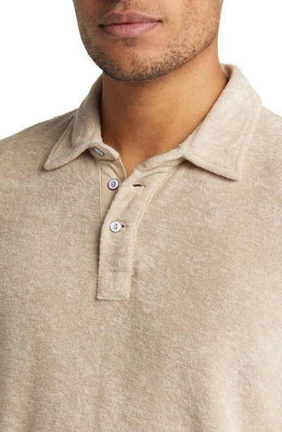 Rails Rhen Terry Cloth Polo In Chickpea
