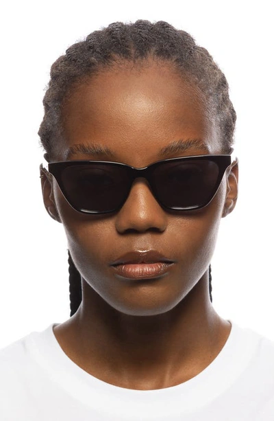 Le Specs Steadfast 51mm Gradient D-frame Sunglasses In Black