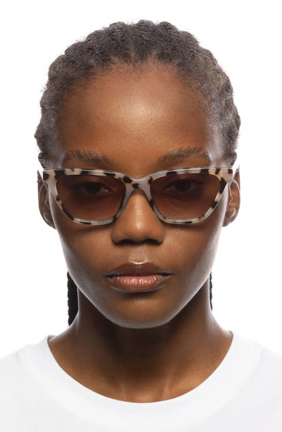 Shop Le Specs Steadfast 51mm Gradient D-frame Sunglasses In Cookie Tort