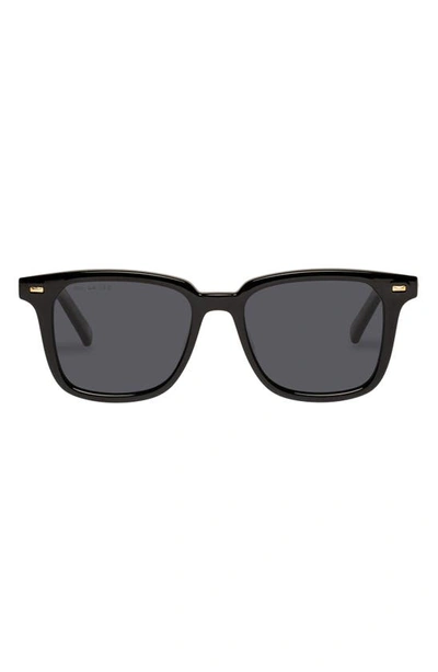 Shop Le Specs Steadfast 51mm Polarized D-frame Sunglasses In Black