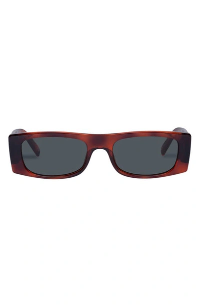 Shop Le Specs Recovery 53mm Rectangle Sunglasses In Toffee Tort