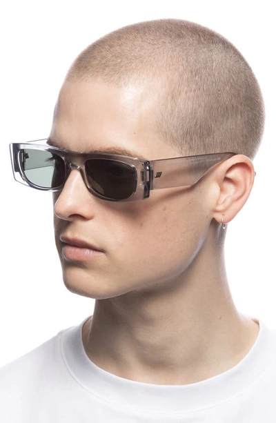 Shop Le Specs Recovery 53mm Rectangle Sunglasses In Pewter