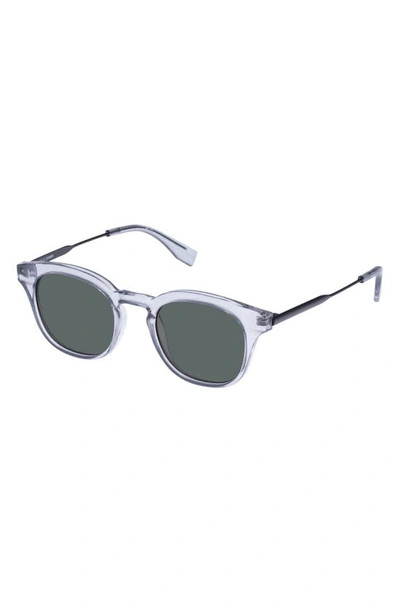 Shop Le Specs Trasher 50mm Square Sunglasses In Pewter
