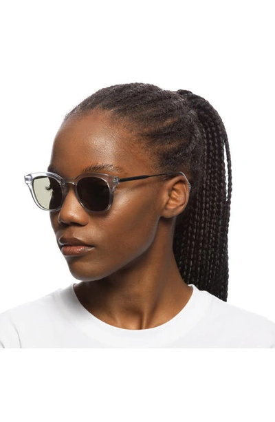 Shop Le Specs Trasher 50mm Square Sunglasses In Pewter