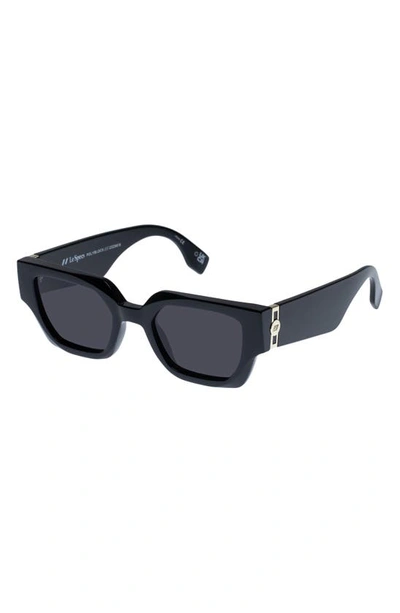 Shop Le Specs Polyblock 51mm D-frame Sunglasses In Black