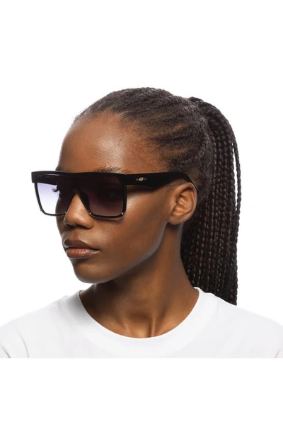 Shop Le Specs Thirstday 137mm Gradient Shield Sunglasses In Black