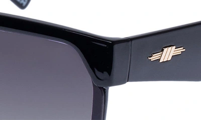Shop Le Specs Thirstday 137mm Gradient Shield Sunglasses In Black