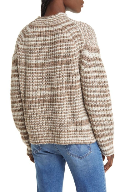 Shop Rails Echo Space Dye Wool & Alpaca Blend Sweater In Brown White Space Dye