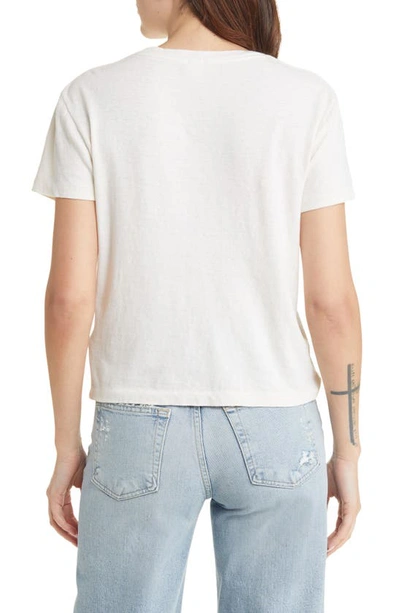 Re/done Classic Tee I Love My Mom In Vintage White