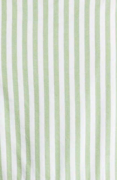 Shop Beachlunchlounge Stripe Open Back Bow Cotton Blend Dress In Peperomia