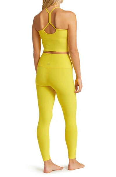 Shop Beyond Yoga Spacedye At Your Leisure High Waisted Midi Leggings In Yellow Flower Heather