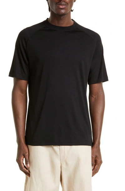 Zegna T-shirt In Brown Wool In Black