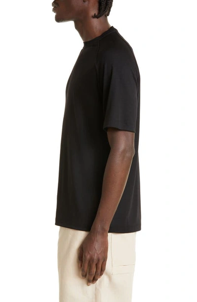 Zegna T-shirt In Brown Wool In Black