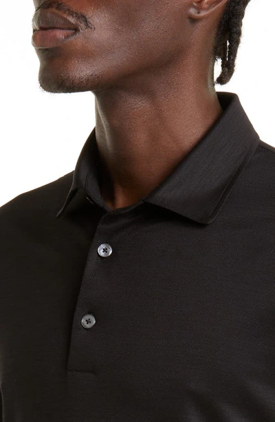 Shop Zegna High Performance™ Wool Polo In Black