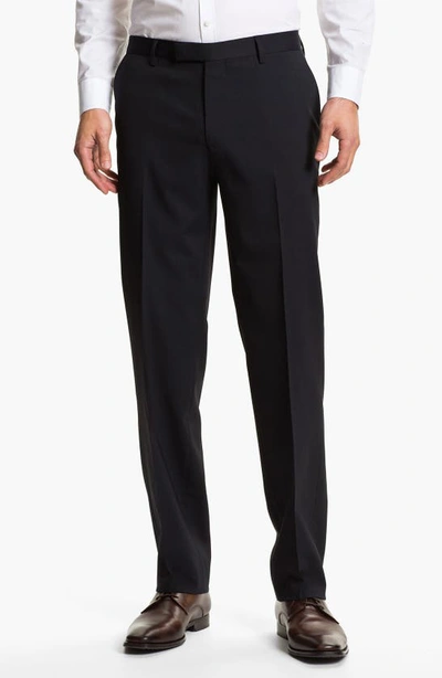Sand Trim Fit Wool Blend Suit In Navy