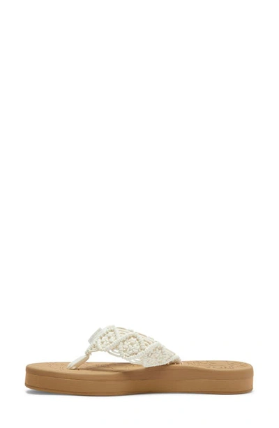 Shop Roxy Colbee Knotted Strap Platform Flip Flop In Cream