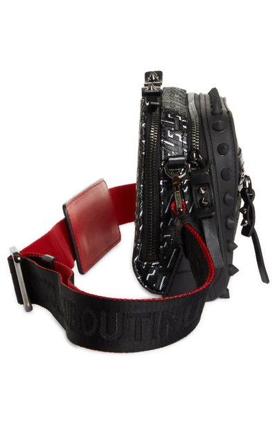Loubitown - Messenger bag - Coated canva Techno CL and rubber - Black -  Christian Louboutin