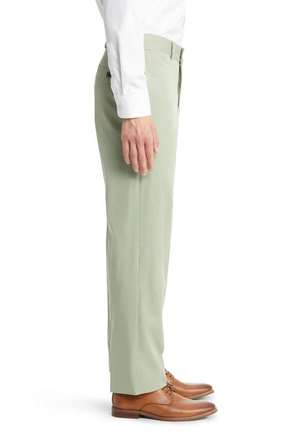 Berle Charleston Khakis Pleated Chino Pants In Sage
