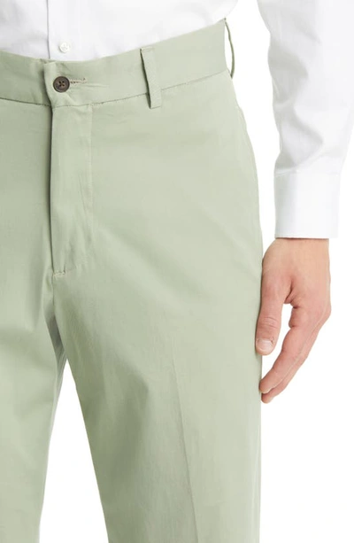 Berle Charleston Khakis Pleated Chino Pants In Sage