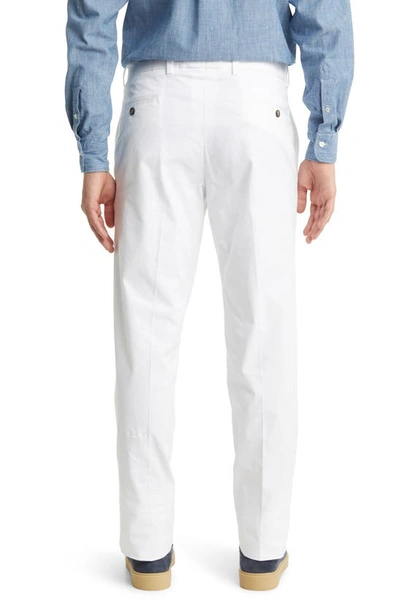 Berle Charleston Khaki Cotton Stretch Twill Chino Pants In White