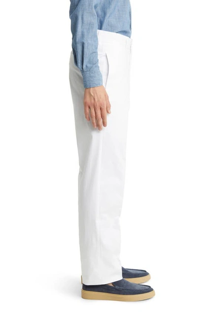 Berle Charleston Khaki Cotton Stretch Twill Chino Pants In White