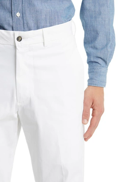 Berle Charleston Khaki Cotton Stretch Twill Chino Pants In White