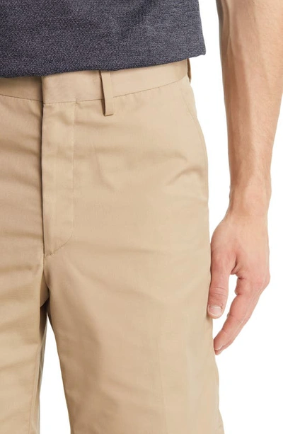 Berle Prime Flat Front Shorts In Tan