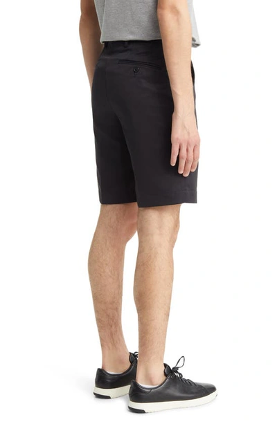 Berle Microfiber Flat Front Shorts In Black