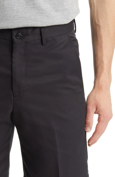 Berle Microfiber Flat Front Shorts In Black