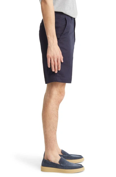 Shop Berle Flat Front Shorts In Navy