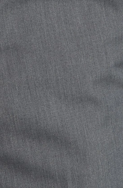 Berle Prim Self Sizer Waist Flat Front Poplin Trousers In Grey