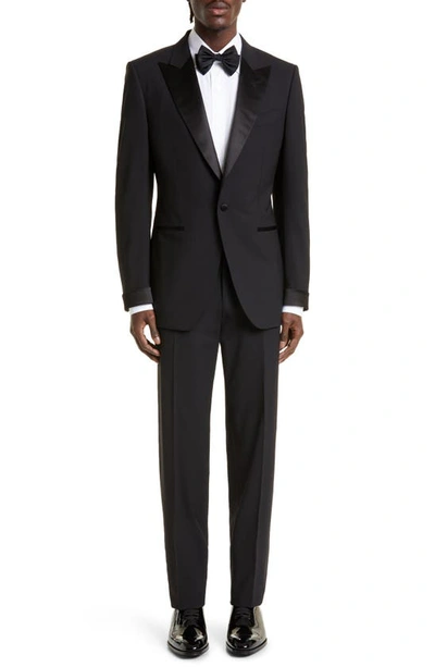 Shop Tom Ford O'connor Stretch Wool Tuxedo In Black