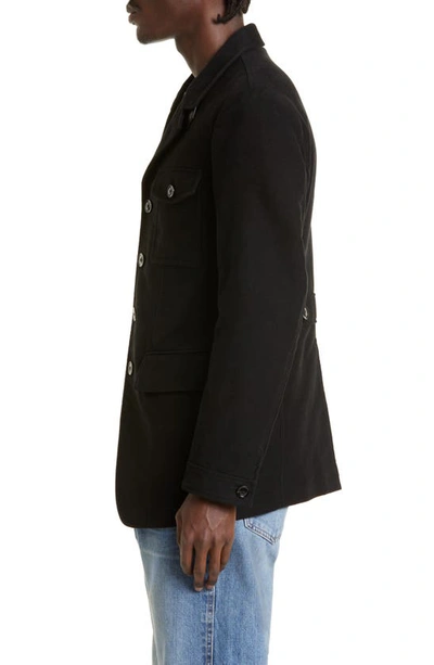 Shop Tom Ford Cotton Moleskin Military Jacket In Black