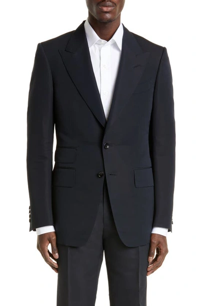Tom Ford Shelton Wool And Mohair Jacket In Black