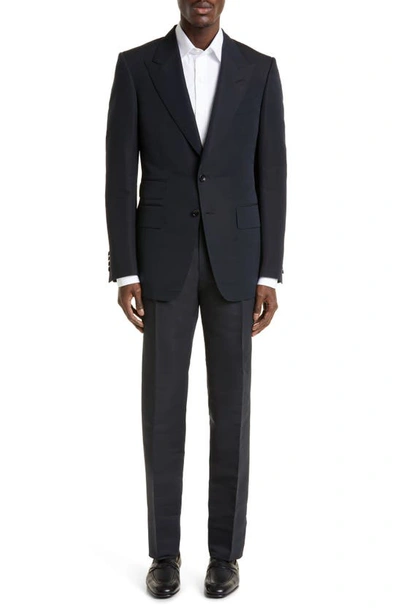 Tom Ford Shelton Wool And Mohair Jacket In Black