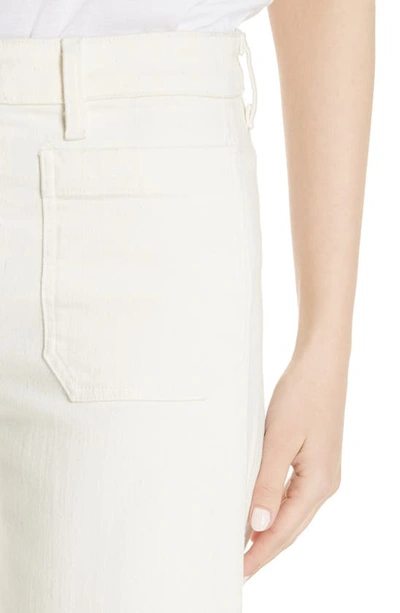 Shop Elizabeth And James Carmine Wide Leg Crop Jeans In Muslin