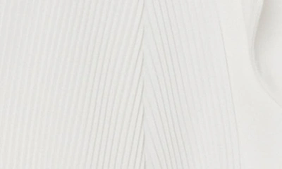 Shop Milly Linden Pleated One-shoulder Minidress In White