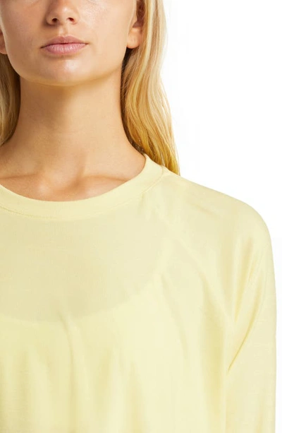 Shop Beyond Yoga Featherweight Long Sleeve T-shirt In Powder Lemon Heather