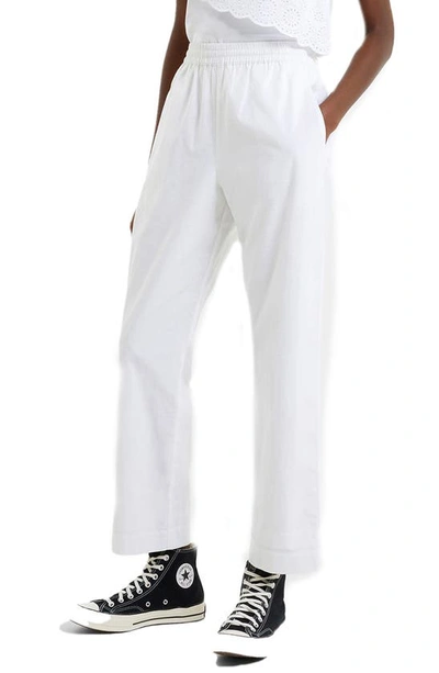 Shop French Connection Alania Lycoell Blend Trousers In Linen White