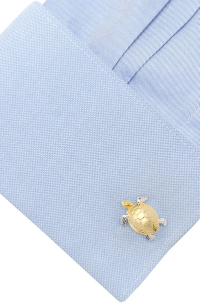 Cufflinks, Inc Turtle Movement 3d Cuff Links In Gold
