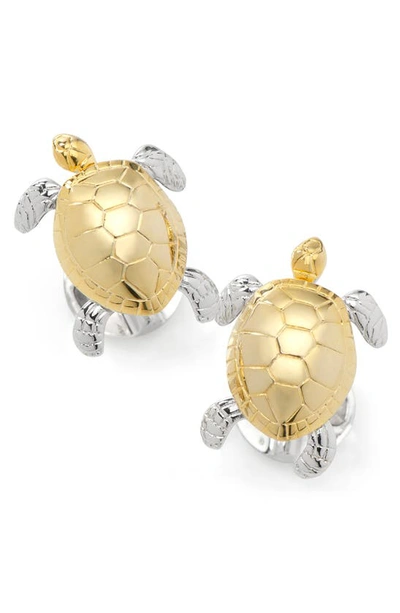 Shop Cufflinks, Inc Turtle Movement 3d Cuff Links In Gold