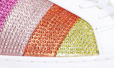 Shop Kurt Geiger Laney Crystal Platform Sneaker In Pink Multi