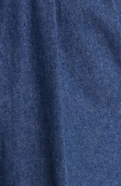 Berle Pleated Self Sizer Waist Flat Front Denim Trousers In Navy