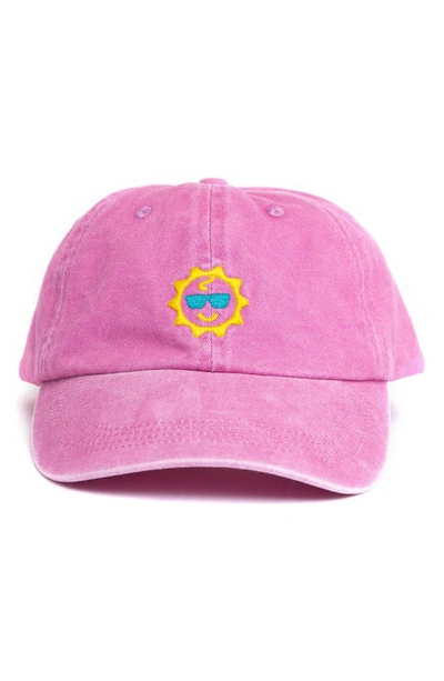Babiators Kids' Logo Cotton Baseball Cap In Pink