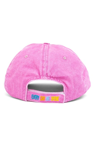 Shop Babiators Kids' Logo Cotton Baseball Cap In Pink