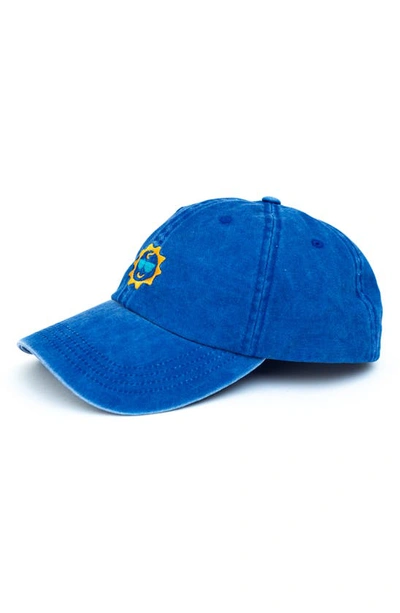 Shop Babiators Kids' Logo Cotton Baseball Cap In Blue