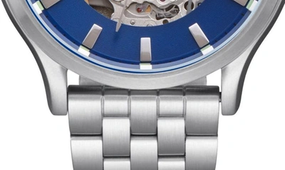 Shop Nixon Spectra Automatic Bracelet Watch, 40mm In Navy Sunray / Silver