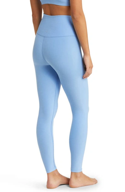 Beyond Yoga Caught In The Midi High-waist Space-dye Leggings In Flower Blue Heather