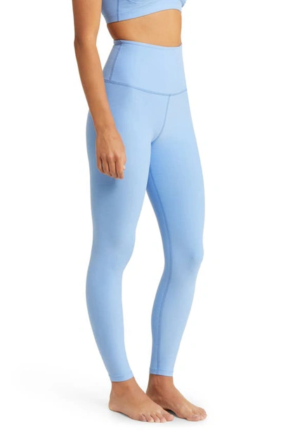 Beyond Yoga Caught In The Midi High-waist Space-dye Leggings In Flower Blue Heather
