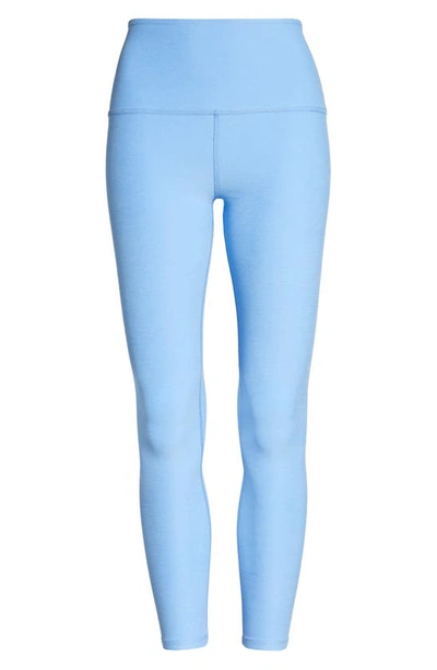 Beyond Yoga Caught In The Midi High-waist Space-dye Leggings In Flower Blue Heather